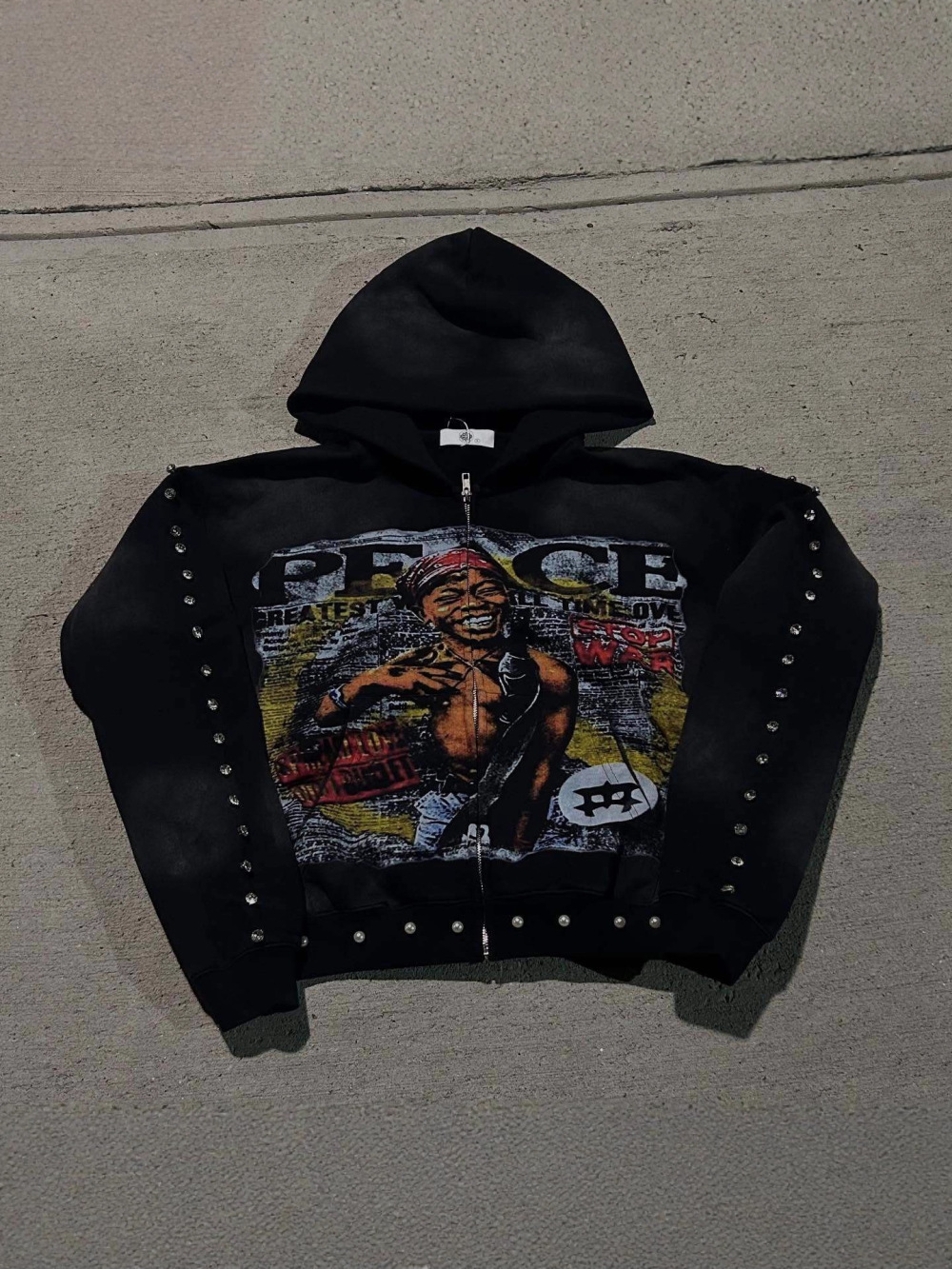 Vintage Zip Hoodie - Nouveau sweat à capuche ample hip-hop