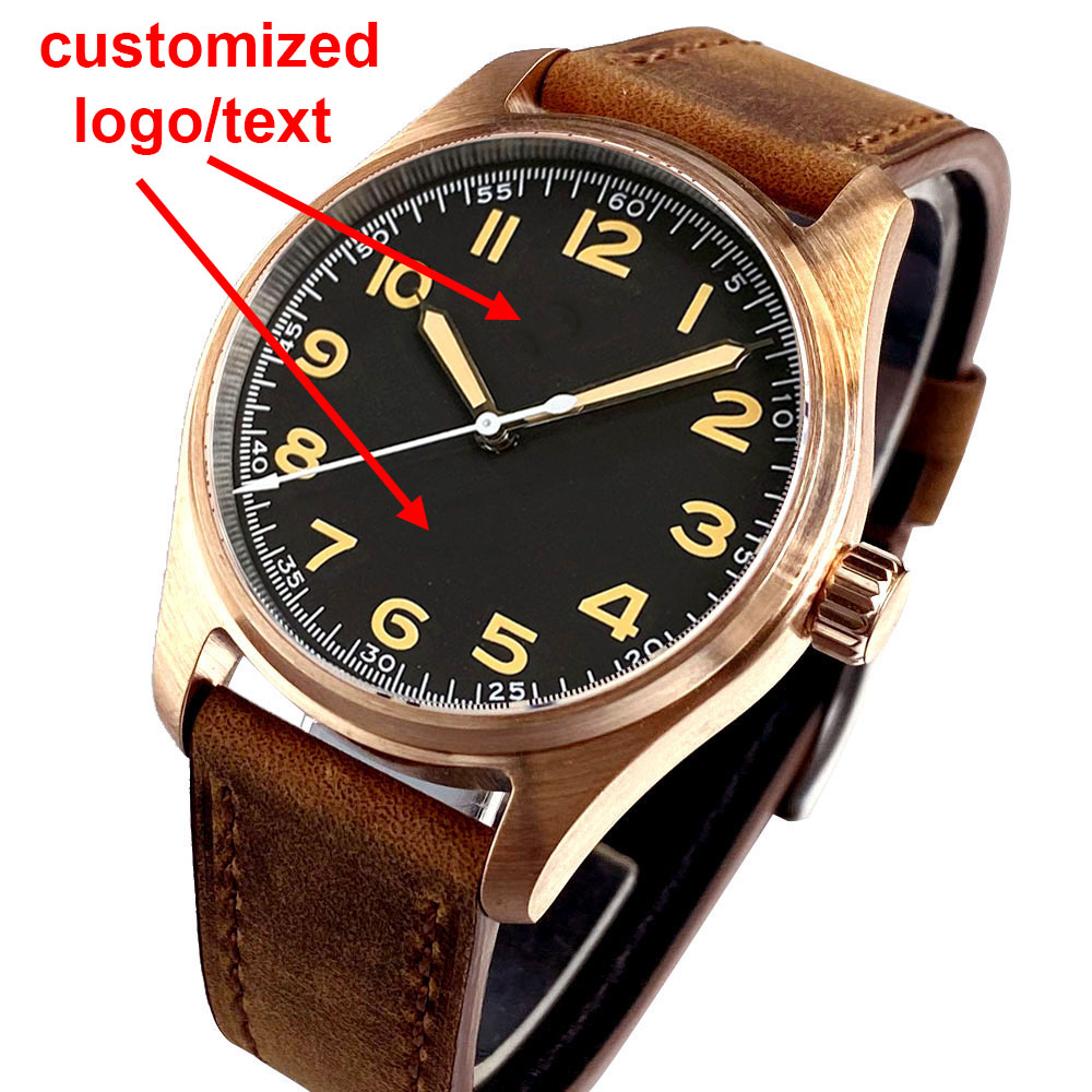 Vintage Watch Crystal - Montre personnalisée pour hommes, véritable Cusn8