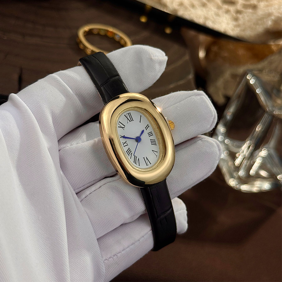 Vintage Watch Crystal - Montre à Quartz ovale pour baignoire,