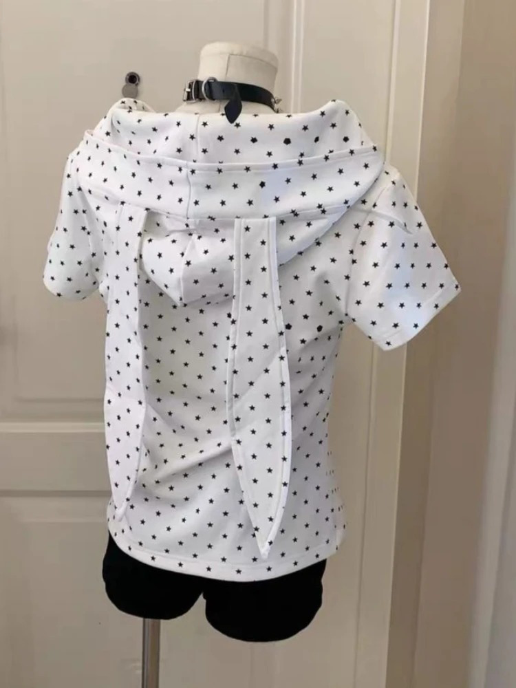 Vintage Zip Hoodie - Sweat-shirt à capuche avec oreilles de