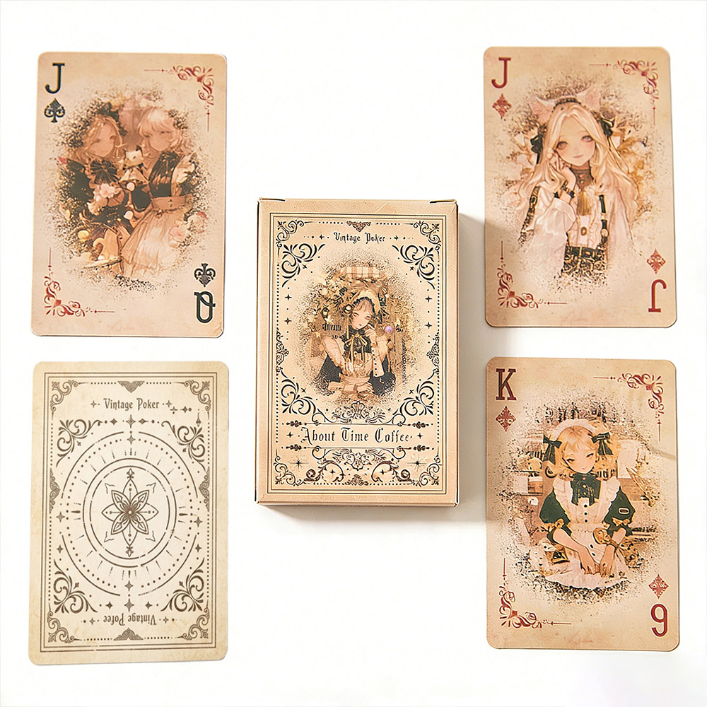 Vintage Collectible Playing Cards - Cartes à jouer 55retro anime girl