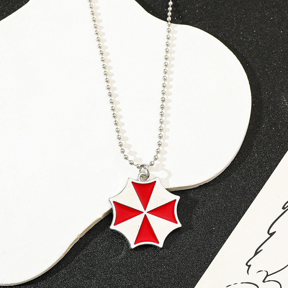 Vintage Items - Collier pendentif parapluie rouge vintage, accessoire