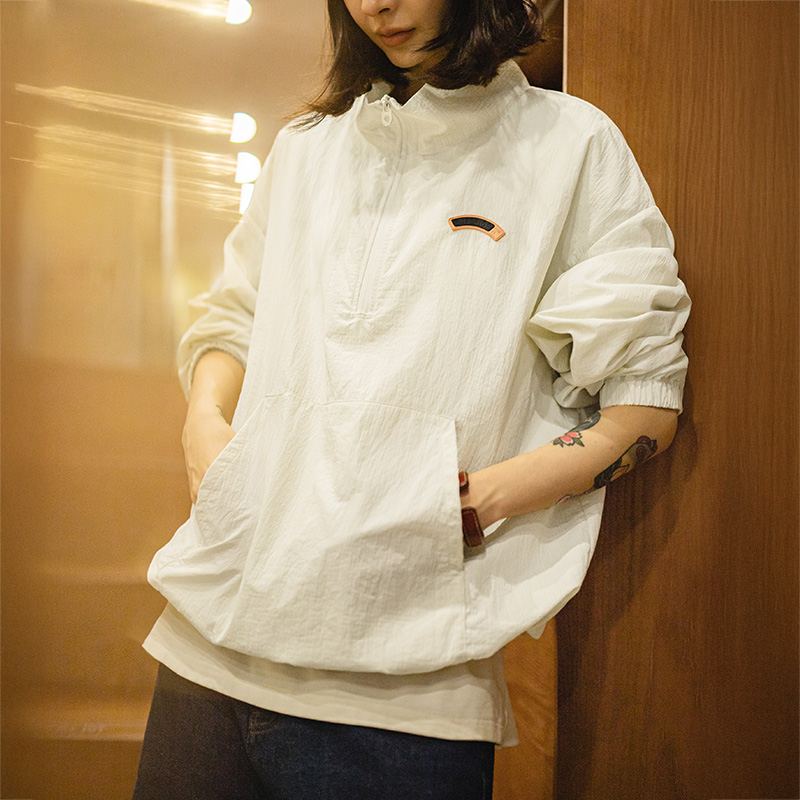 Vintage Zip Hoodie - Maden femme Vintage demi-fermeture éclair col