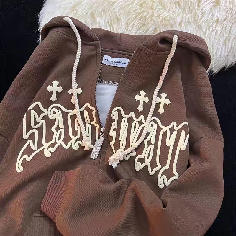 Vintage Zip Hoodie - Sweats à capuche zippés vintage pour