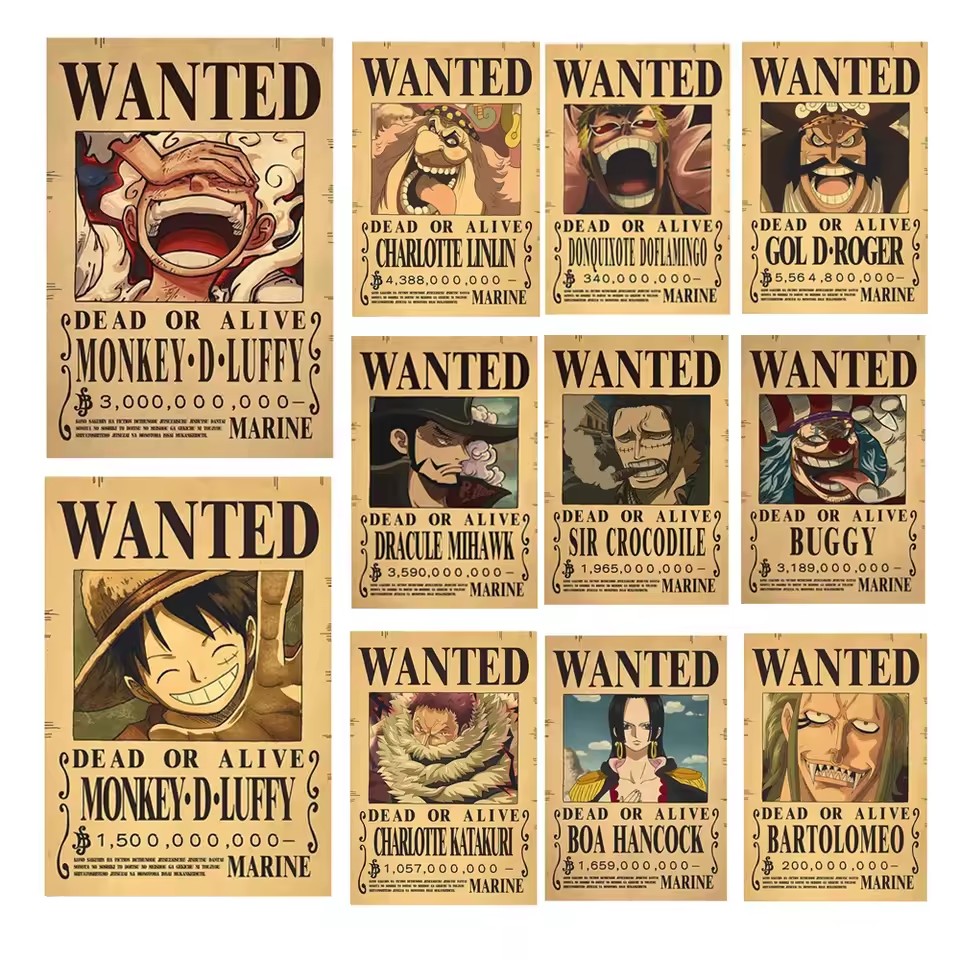 Vintage Collectibles Toys - Affiches de recherche de récompenses One