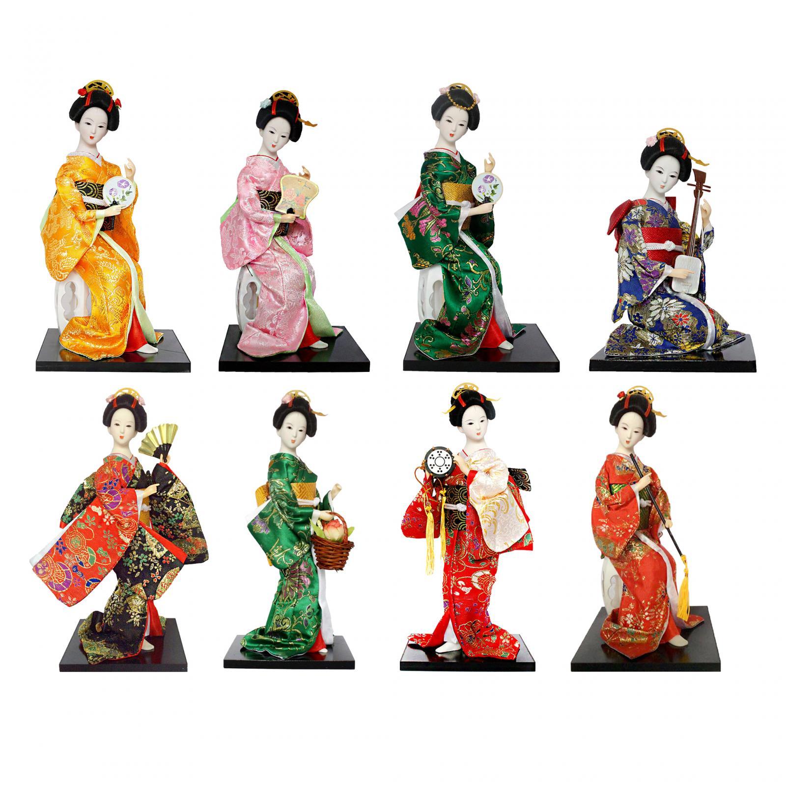 Vintage Collectible And Vintage Dolls - Poupées Kimono Geisha Japonaises 12 pouces,
