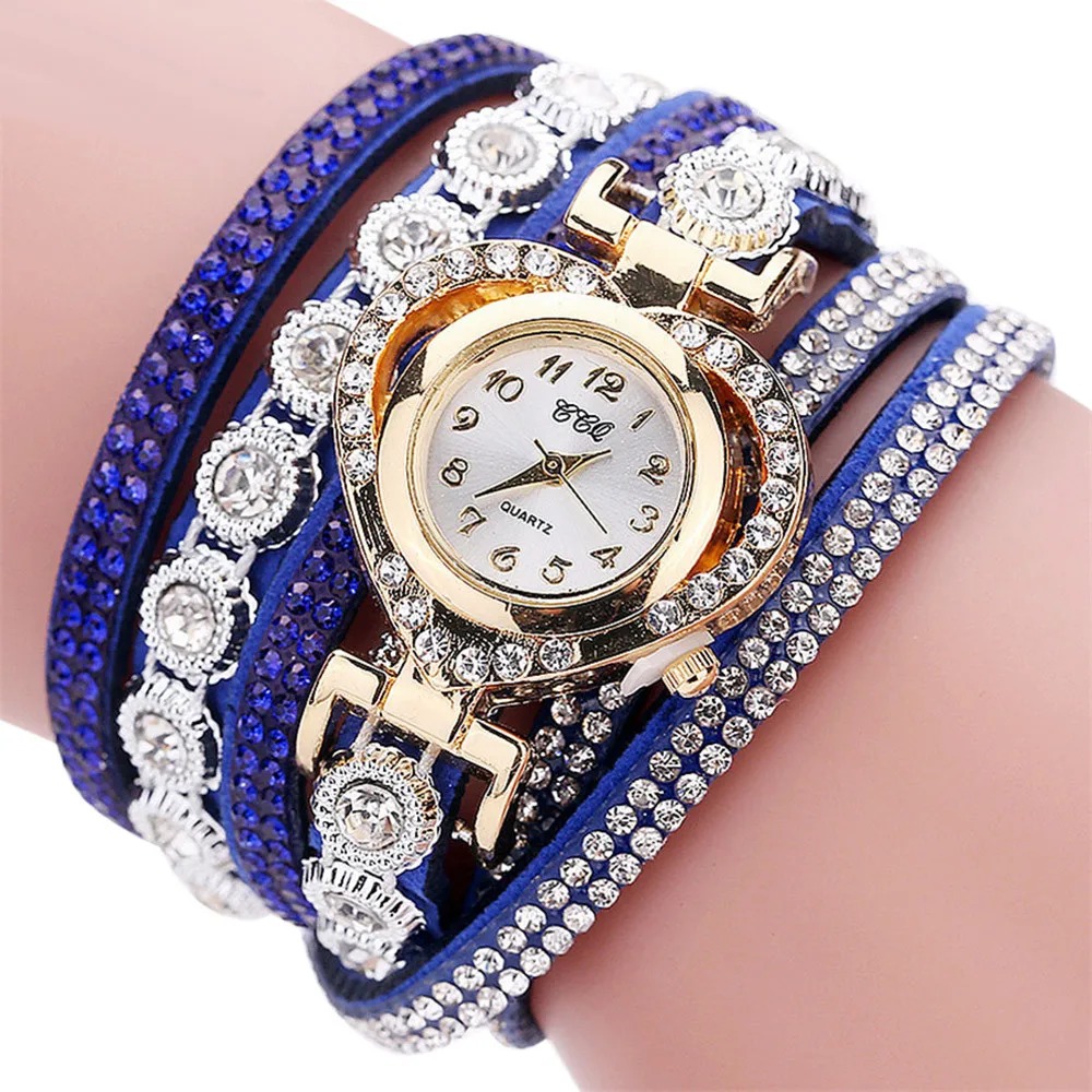 Vintage Watch Crystal - Superbe montre incrustée de diamants pour