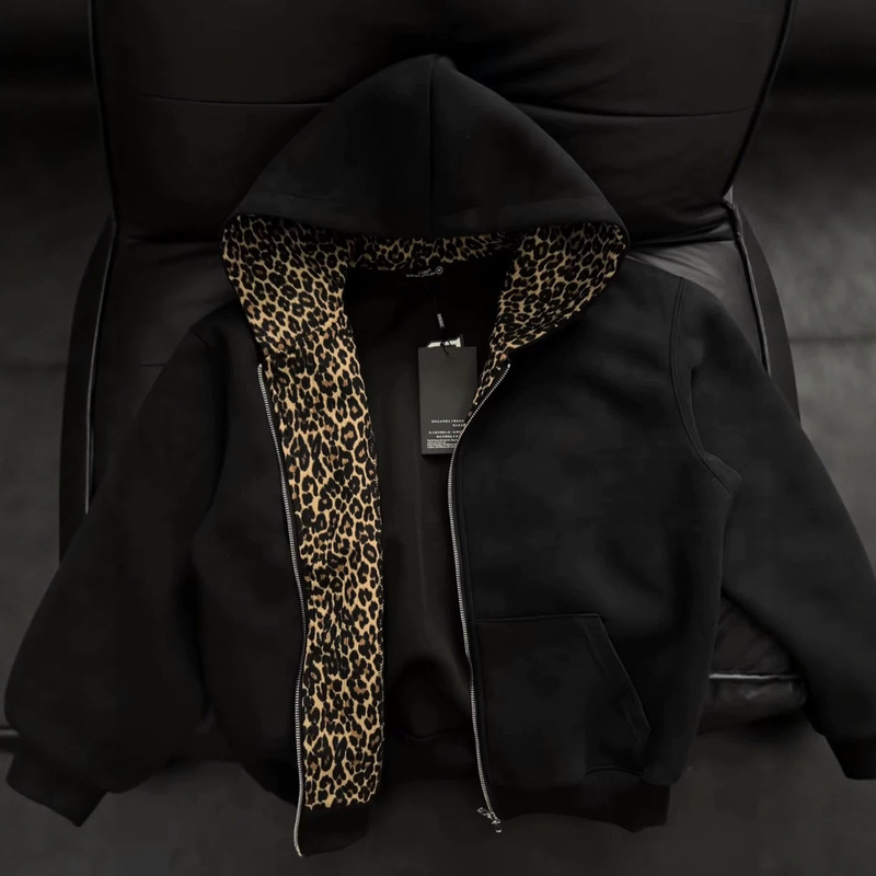 Vintage Zip Hoodie - QICHE Homme, Sweat à Capuche Zippé