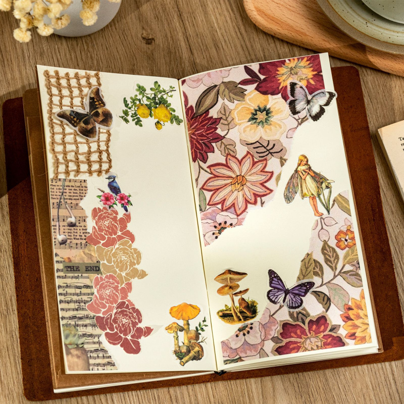 Papier artisanal à motif flora - Vintage Collectible Magazines avis et prix