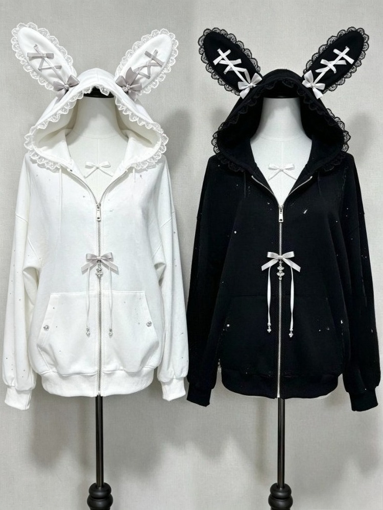Manteaux Lolita d'hiver mignon - Vintage Zip Hoodie avis et prix