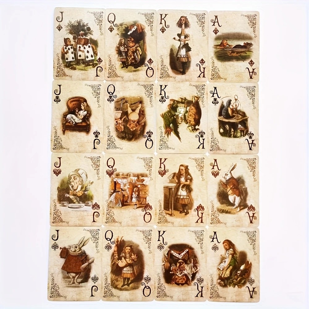 54 pièces Alice Vintage papier - Vintage Collectible Playing Cards avis et prix
