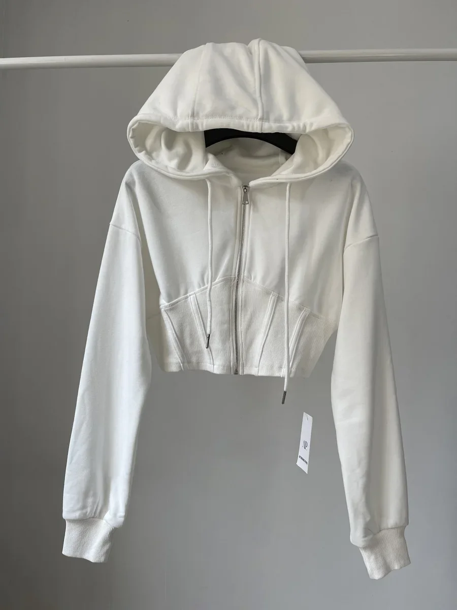 Sweats à capuche courts pour f - Vintage Zip Hoodie avis et prix